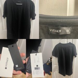 Vitaly fishtail tee men’s medium black NWT